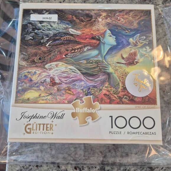 Buffalo Games Josephine Wall Glitter Edition Spirit of Flight 1000 pc Jigsaw Puz - Picture 7 of 10